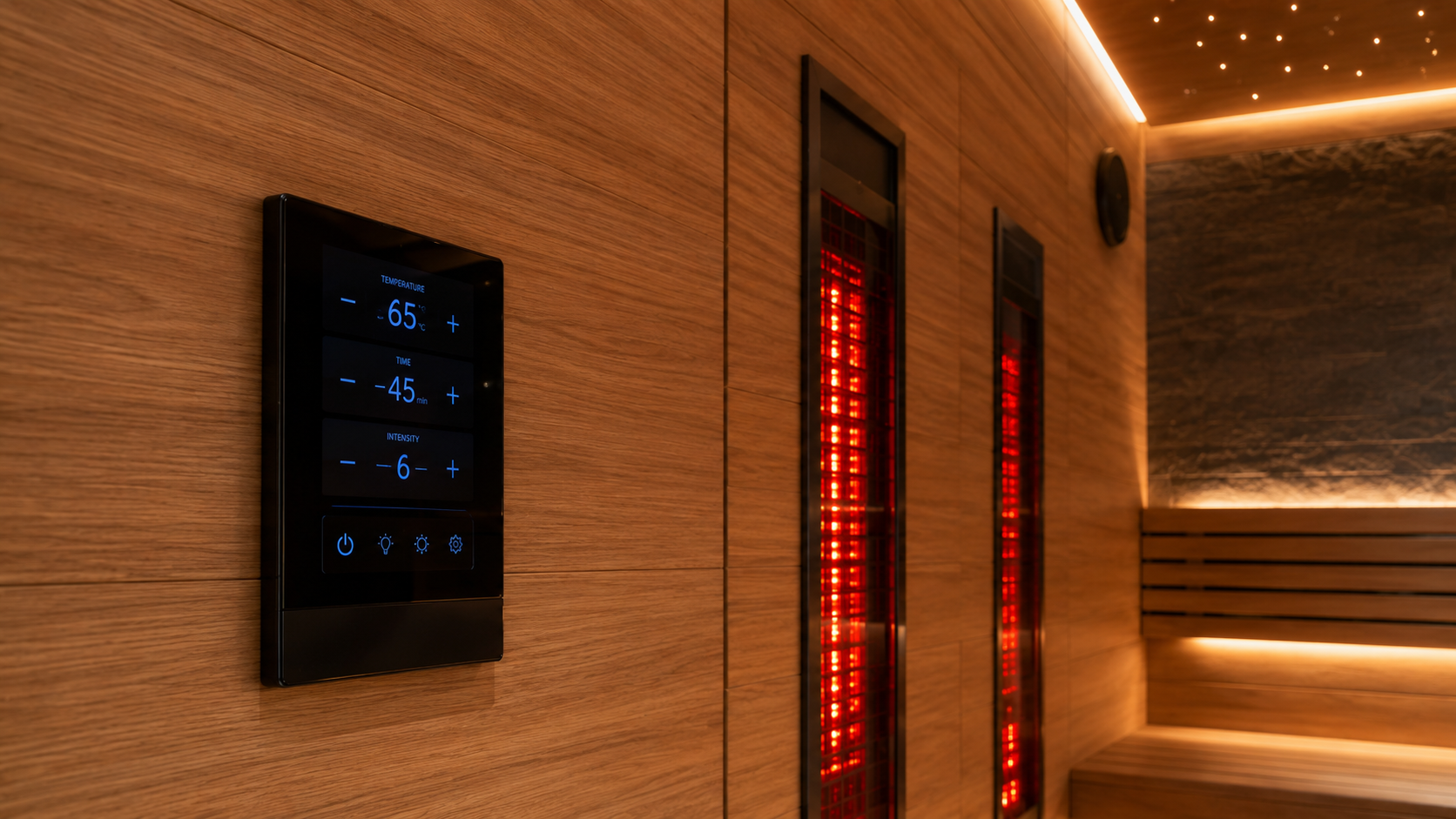 Panel de control integrado de sauna Aurum