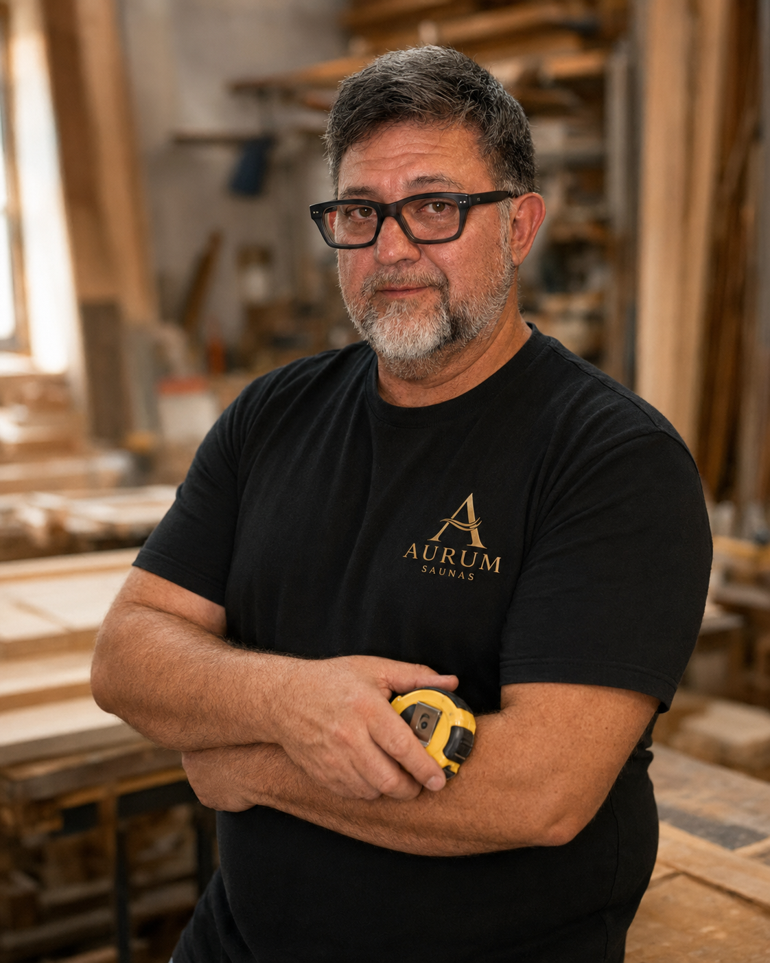 Juan José, fabricación e integración en obra de Aurum Saunas